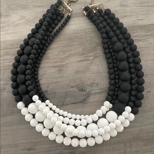 Black and white beaded necklace